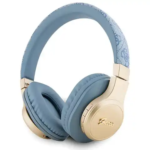 ⁨Guess słuchawki nauszne Bluetooth GUBH604GEMB niebieski/blue 4G Script⁩ w sklepie Wasserman.eu