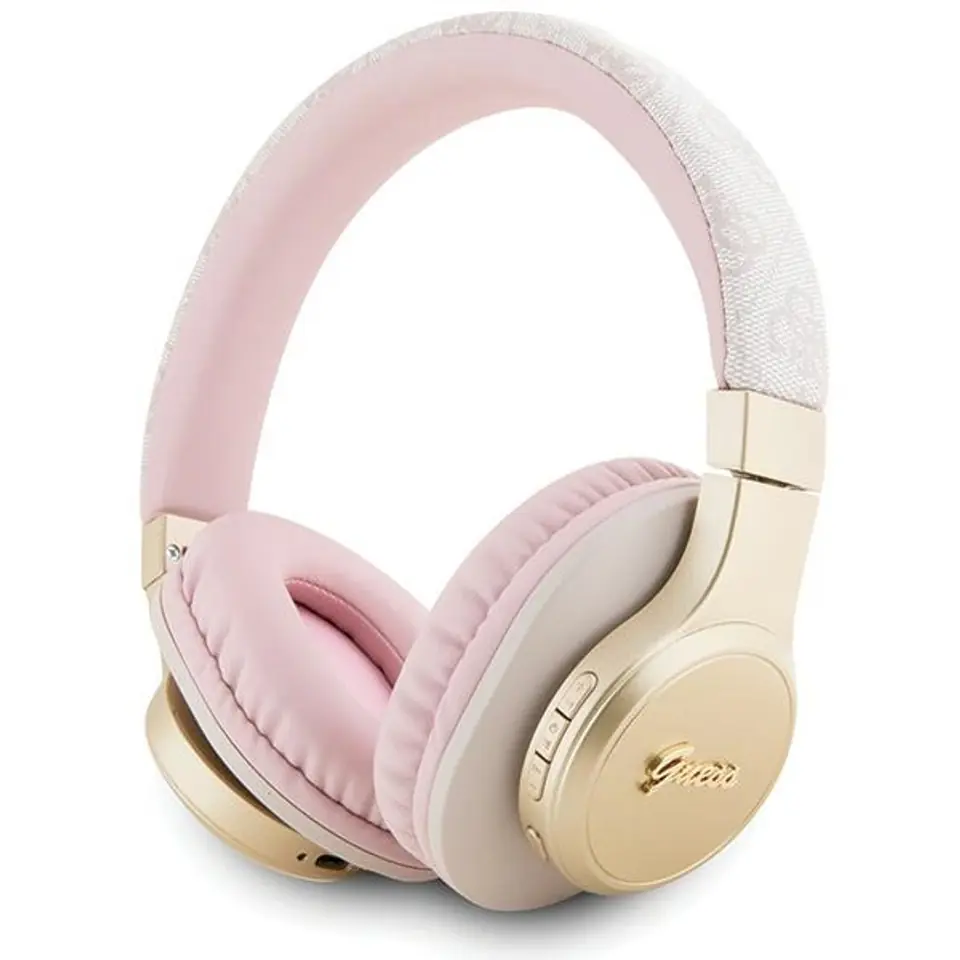 Guess słuchawki nauszne Bluetooth GUBH604GEMP różowy/pink 4G Script w sklepie Wasserman.eu
