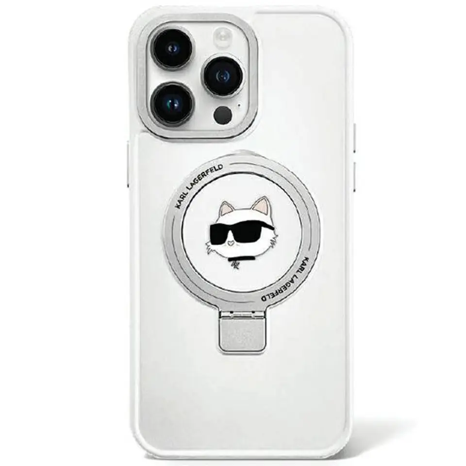 Karl Lagerfeld KLHMP15LHMRSCHH iPhone 15 Pro 6.1" biały/white hardcase Ring Stand Choupette Head MagSafe w sklepie Wasserman.eu