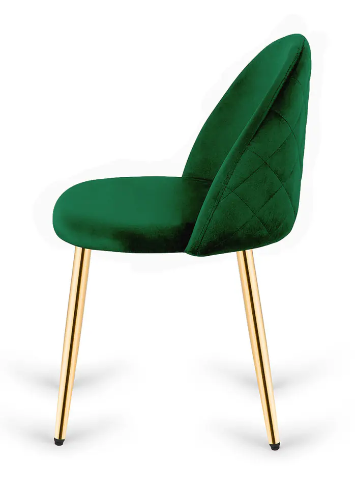 ⁨Krzesło tapicerowane GLORIA GREEN VELVET GOLD⁩ w sklepie Wasserman.eu