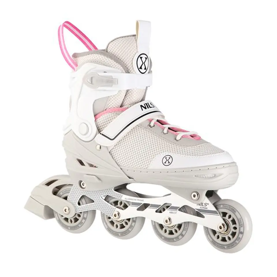 ⁨NH18188A 2in1 GREY-PINK SIZE M. S(29-33) INLINE SKATES WITH DIM. TUL. ICE HOCKEY NILS EXTREME⁩ at Wasserman.eu