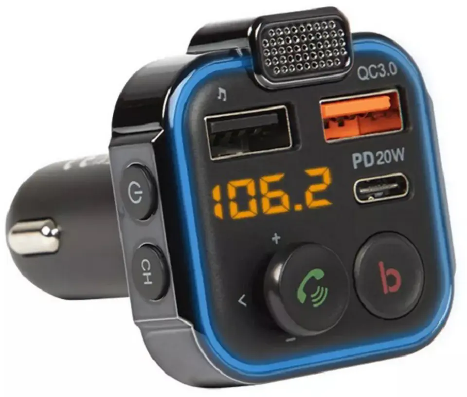 ⁨Transmiter FM Blow Bluetooth5.1+QC3.0 +PD 20W⁩ w sklepie Wasserman.eu