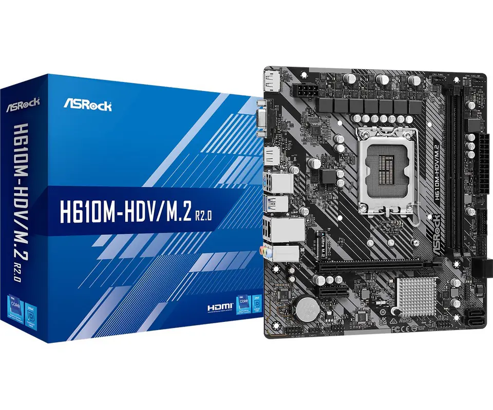 ⁨Płyta główna ASRock H610M-HDV/M.2 R2.0⁩ w sklepie Wasserman.eu