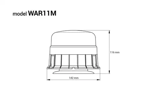 ⁨Lampa ostrzegawcza kogut 39 led magnes r65 r10 12-24v war11m amio-01500⁩ w sklepie Wasserman.eu