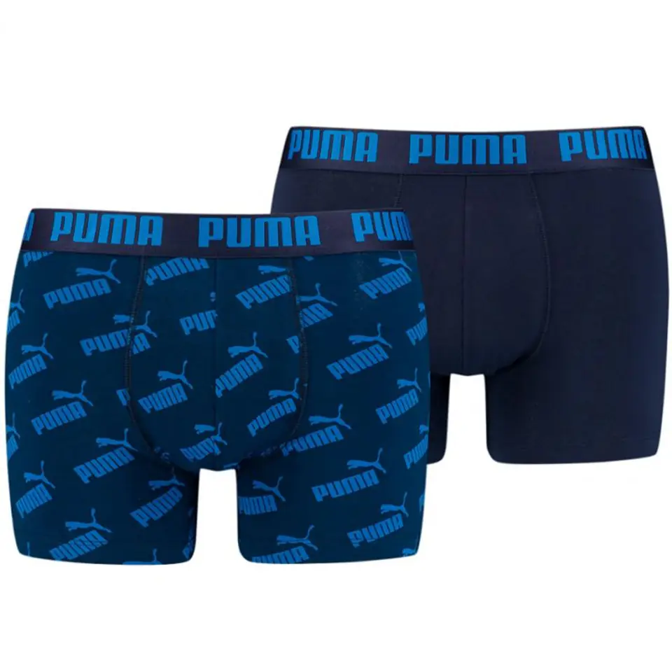 ⁨Bokserki Puma Aop Boxer 2pak M 935054 (kolor Granatowy, rozmiar M)⁩ w sklepie Wasserman.eu