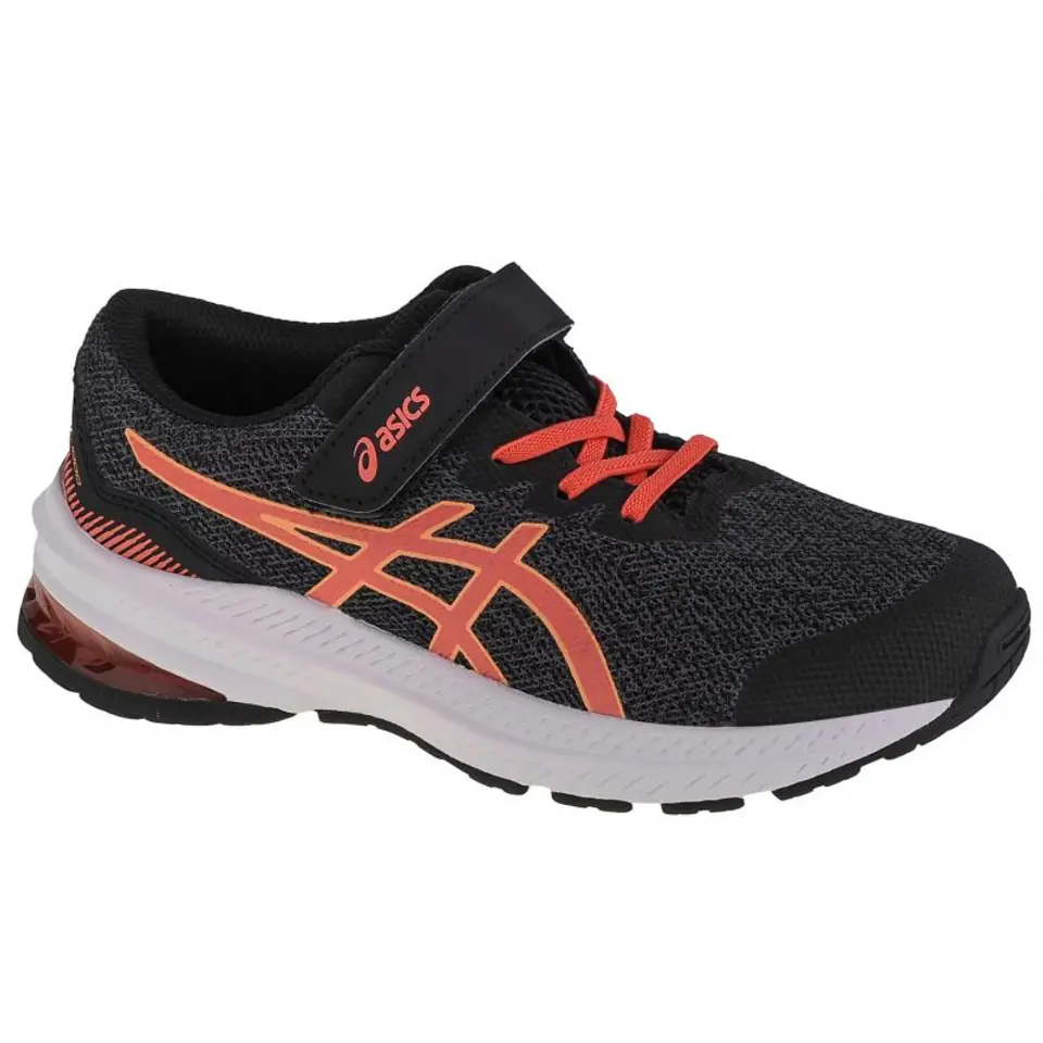 ⁨Buty do biegania Asics GT-1000 11 Jr 1014A238 (kolor Czarny. Pomarańczowy, rozmiar 32.5)⁩ w sklepie Wasserman.eu