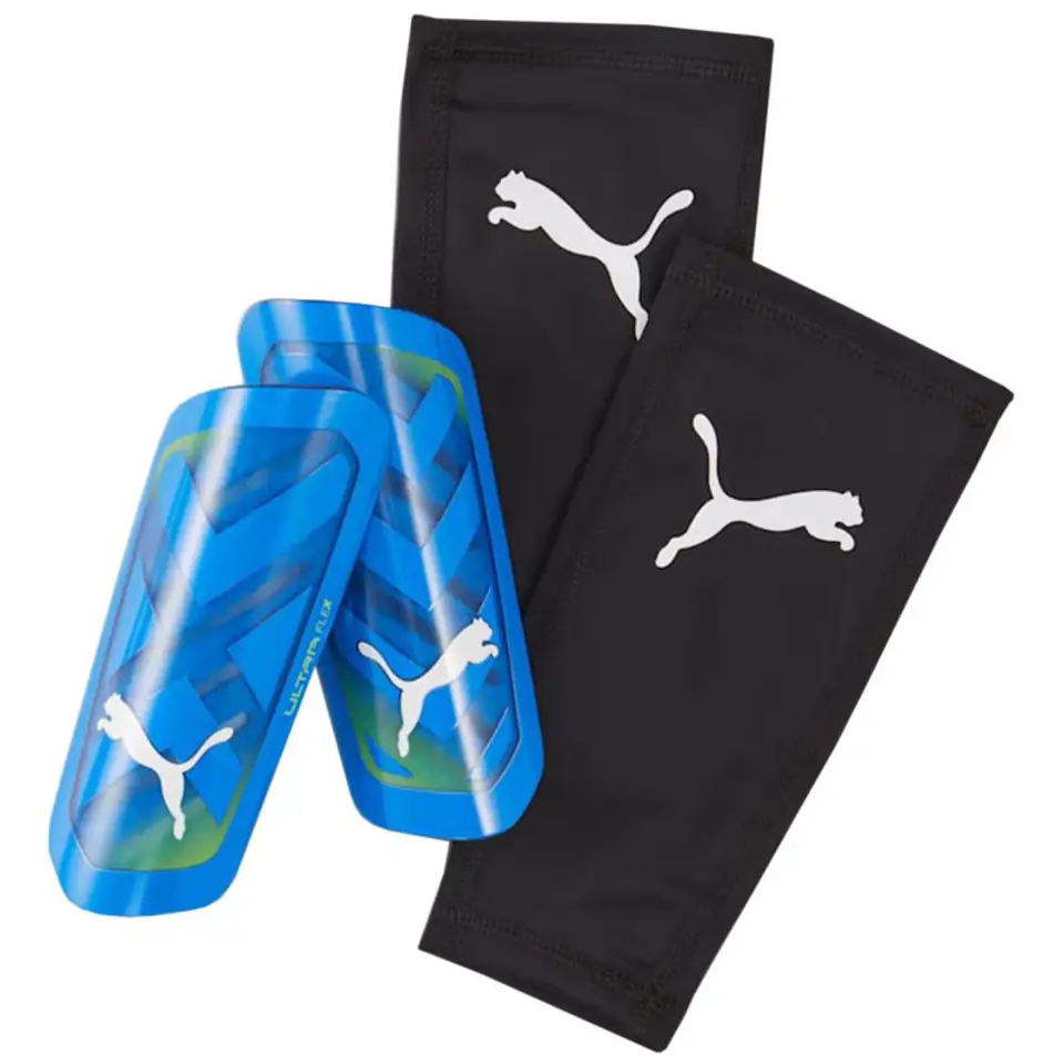 ⁨Ochraniacze piłkarskie Puma Ultra Flex Sleeve 030871 (kolor Niebieski, rozmiar L)⁩ w sklepie Wasserman.eu