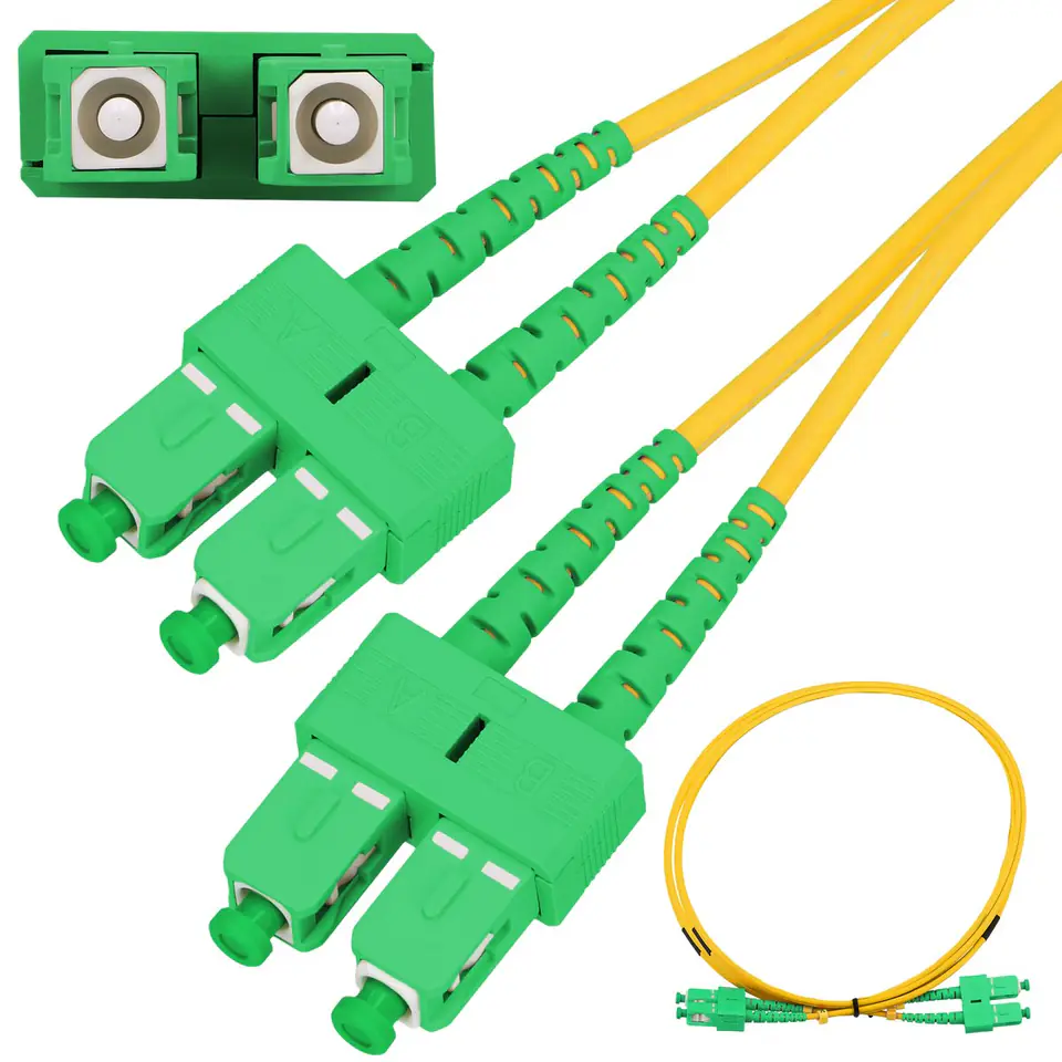 ⁨EXTRALINK PATCHCORD SC/APC-SC/APC SM G.657A1 DUPLEX 3.0MM 20M⁩ at Wasserman.eu