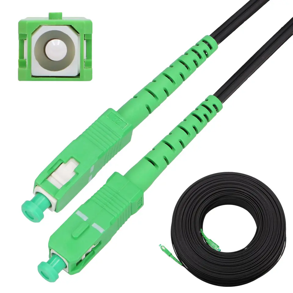 ⁨EXTRALINK PATCHCORD SC/APC-SC/APC SM G.657A2 SIMPLEX 100M FLAT DROP⁩ at Wasserman.eu