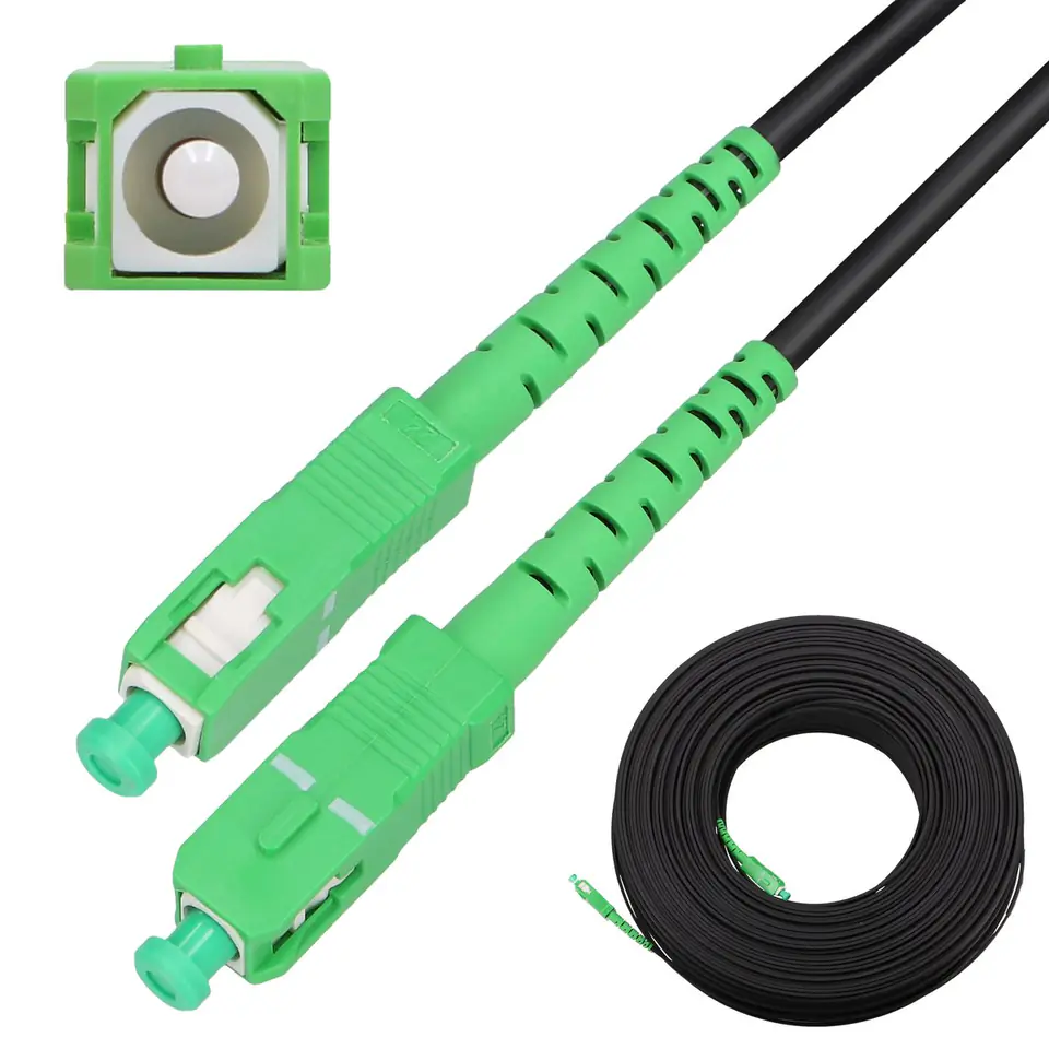 ⁨EXTRALINK PATCHCORD SC/APC-SC/APC ROUND DROP SM SIMPLEX G.657A2 10M⁩ w sklepie Wasserman.eu