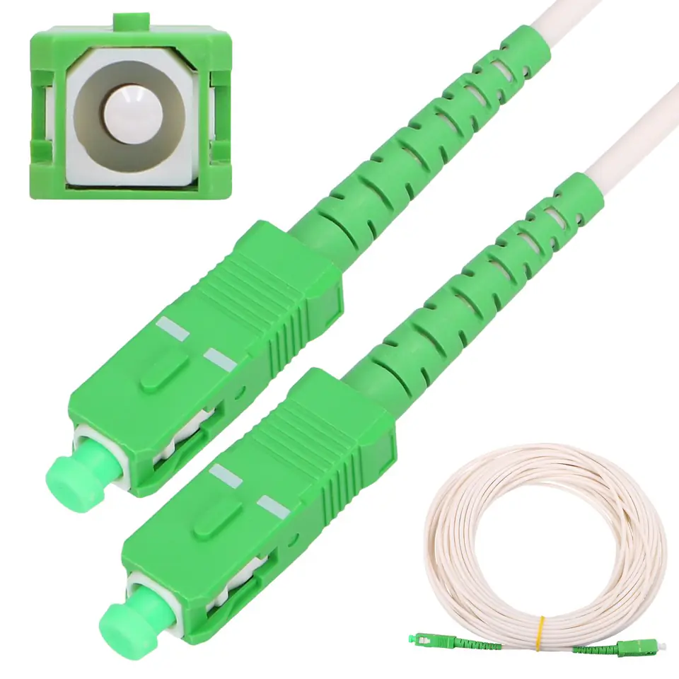 ⁨EXTRALINK PATCHCORD SC/APC-SC/APC SM G657A2 SIMPLEX 3.0MM 10M LSOH WHITE⁩ w sklepie Wasserman.eu