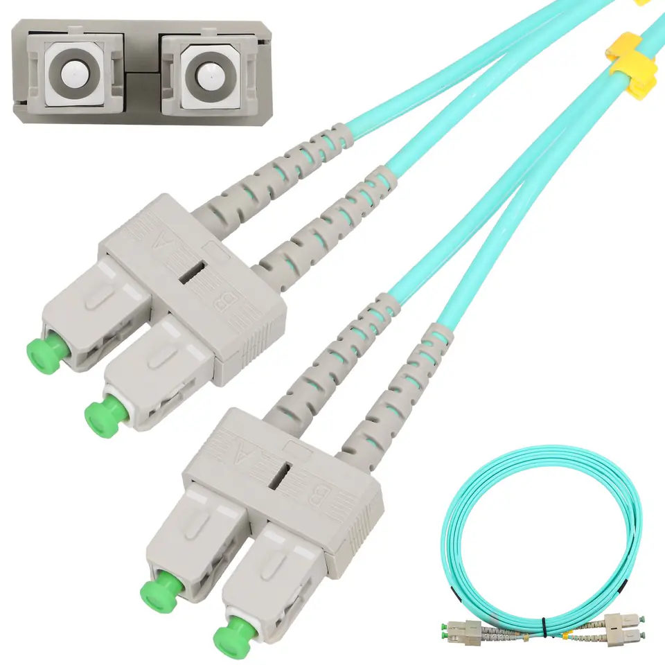 ⁨EXTRALINK PATCHCORD SC/APC-SC/APC MM OM3 DUPLEX 3.0MM 5M⁩ w sklepie Wasserman.eu