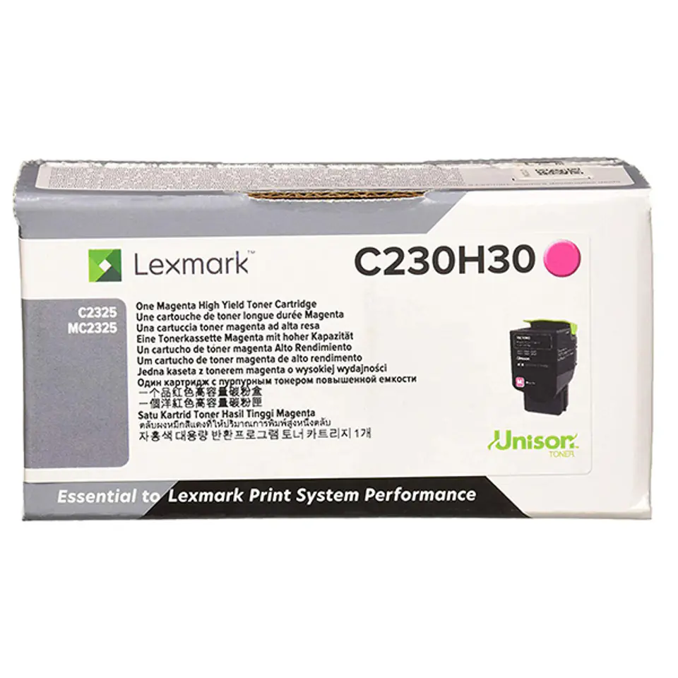 ⁨Lexmark oryginalny toner C230H30, magenta, 2300s, high capacity⁩ w sklepie Wasserman.eu