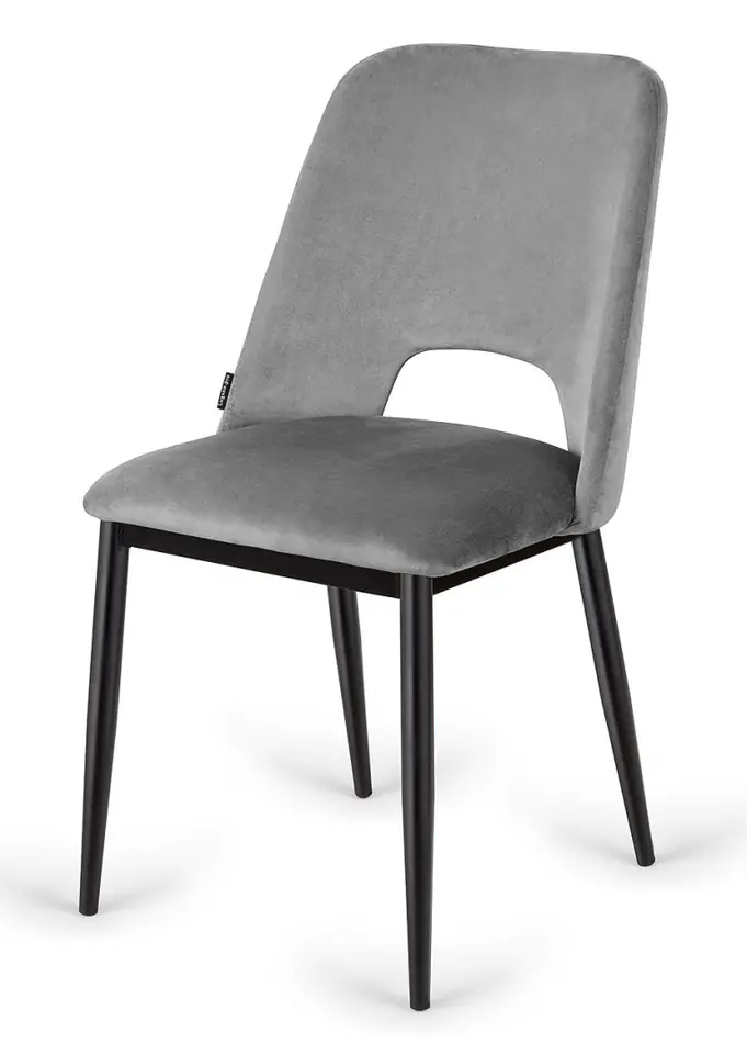 ⁨Krzesło tapicerowane GOTI GREY VELVET⁩ w sklepie Wasserman.eu