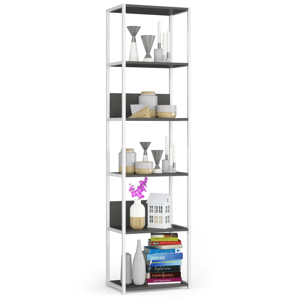 REGAŁ METALOWY LOFT 500 BIAŁY/SZARY w sklepie Wasserman.eu
