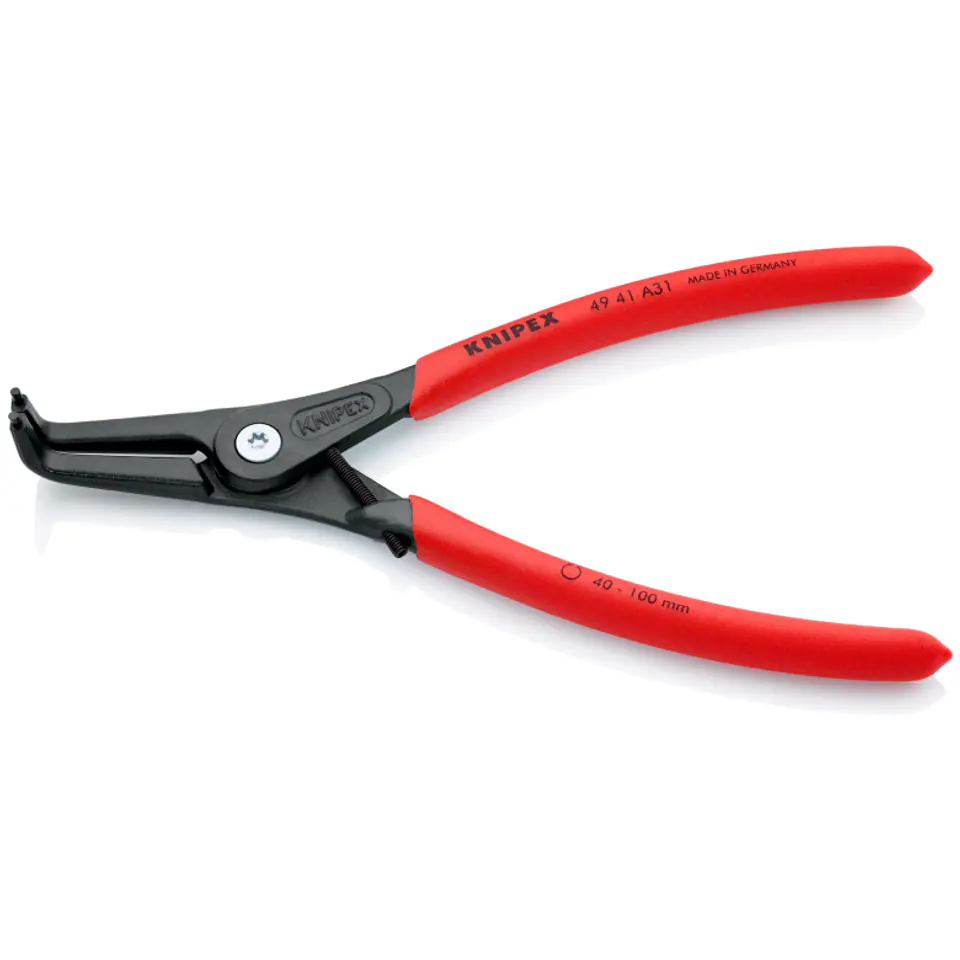 ⁨Precyzyjne szczypce do pierścieni osadczych 49 41 A31 Do montażu pierścieni zewnętrznych na wałkach KNIPEX⁩ w sklepie Wasserman.eu