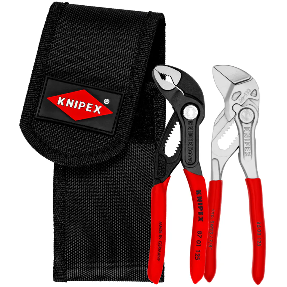 ⁨Zestaw szczypiec mini 00 20 72 V04 W etui na pasek 1 x 86 03 125, 1 x 87 01 125 KNIPEX⁩ w sklepie Wasserman.eu