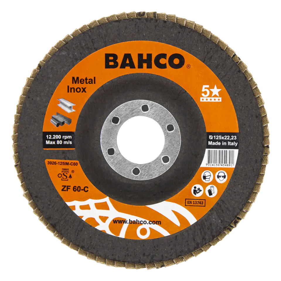 Tarcza lamelkowa płaska cyrkonowa 125 mm P40 BAHCO (20 szt.) w sklepie Wasserman.eu