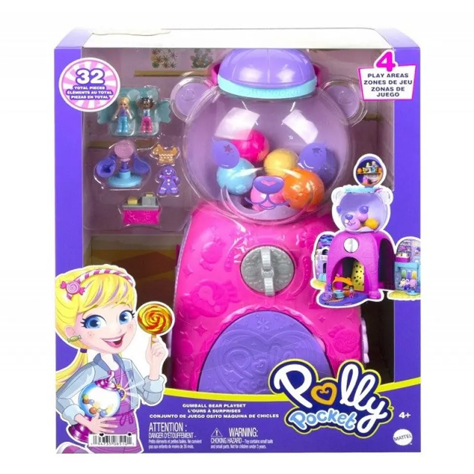 ⁨Polly Pocket Miś Automacik Superniespodzianki Zestaw HJG28⁩ w sklepie Wasserman.eu