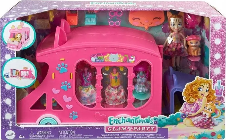 ⁨ENCHANTIMALS MOBILE FASHION STUDIO SET + KITTY DOLL HPB34⁩ at Wasserman.eu