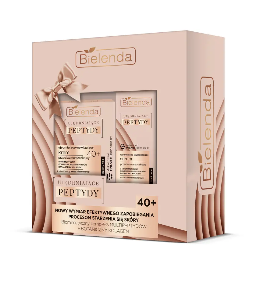 ⁨BIELENDA Zestaw Peptydy 40+ krem do twarzy 50ml + krem-serum pod oczy 15ml⁩ w sklepie Wasserman.eu