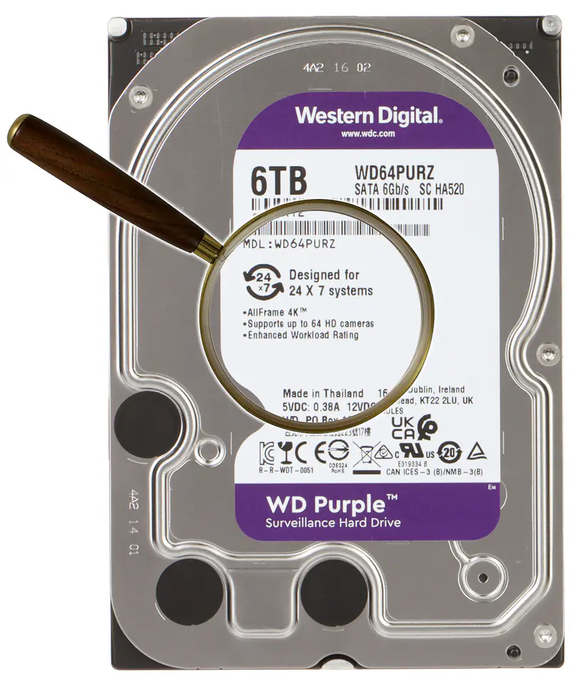 ⁨DYSK DO REJESTRATORA HDD-WD64PURZ 6TB 24/7 WESTERN DIGITAL⁩ w sklepie Wasserman.eu