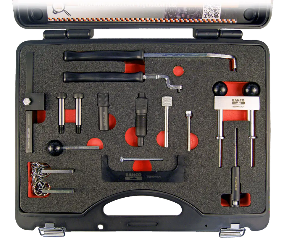 ⁨Zestaw narzędzi do rozrządu silników benzynowych grupy VAG: 1.4, 1.6, 1.8, 2.0 BAHCO⁩ w sklepie Wasserman.eu