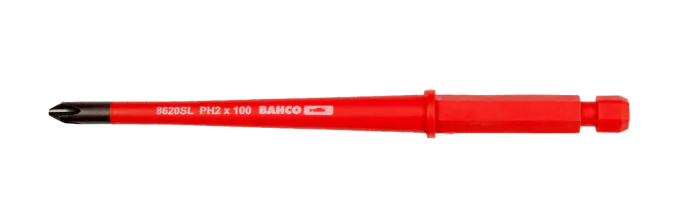 ⁨Grot wymienny izolowany SLIM kombinowany  do śrub 6.0/PH2 x 100 mm do wkrętaka 808060, 2 szt. BAHCO⁩ w sklepie Wasserman.eu