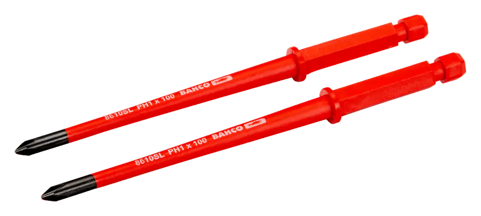 ⁨Grot wymienny izolowany SLIM PH2x100 mm do wkrętaka 808060, 2 szt. BAHCO⁩ w sklepie Wasserman.eu