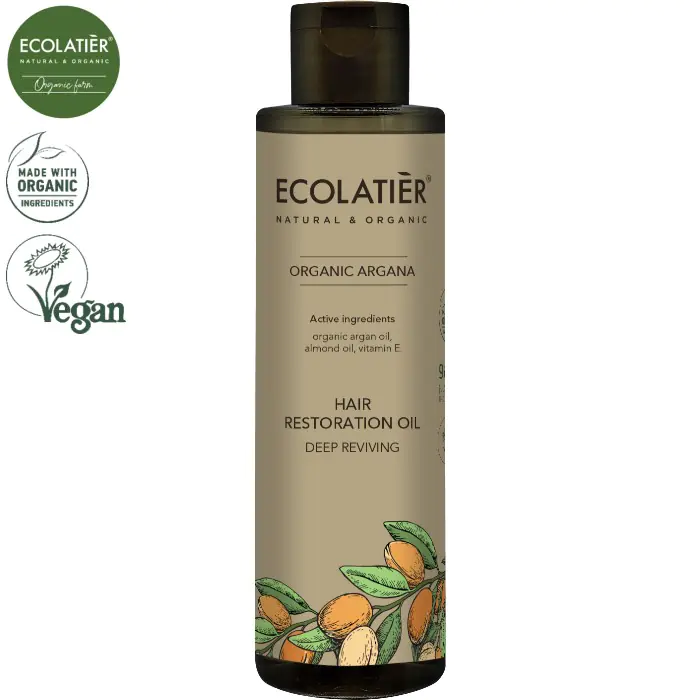 ARGAN Głeboko regenerujący olejek do włosów, 200 ml ECOLATIER w sklepie Wasserman.eu