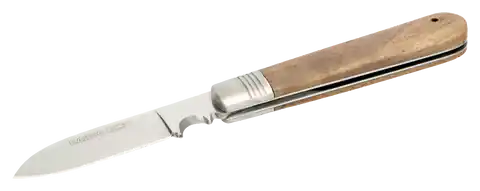⁨Nóż składany dla elektryków, rękojeść z drewna, 200 mm BAHCO⁩ w sklepie Wasserman.eu