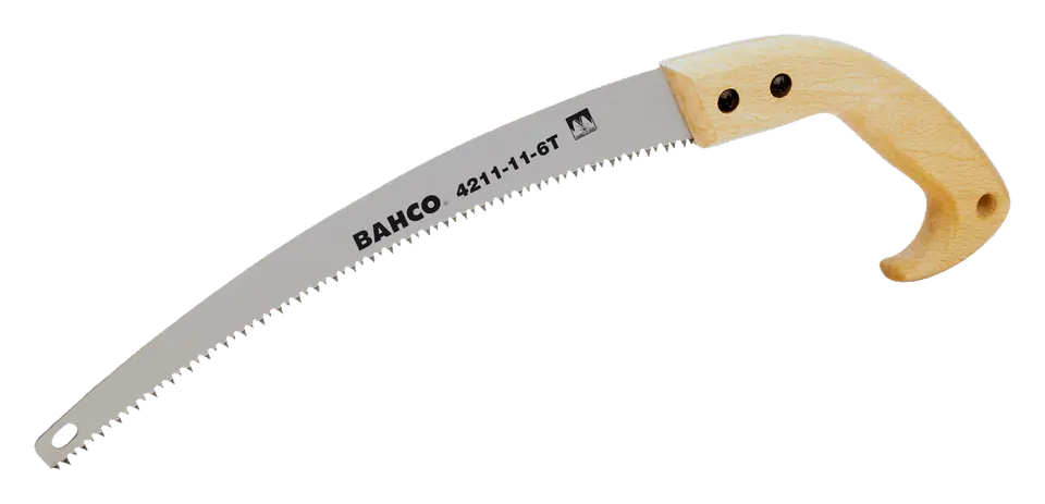⁨Piła sadownicza 280 mm 6Z/Cal z drewnianą rękojeścią BAHCO⁩ w sklepie Wasserman.eu