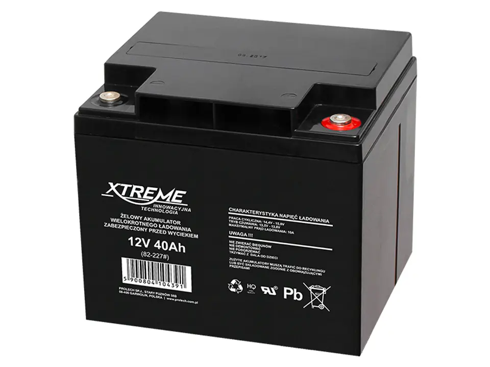 ⁨Gel battery 12V 40Ah XTREME⁩ at Wasserman.eu