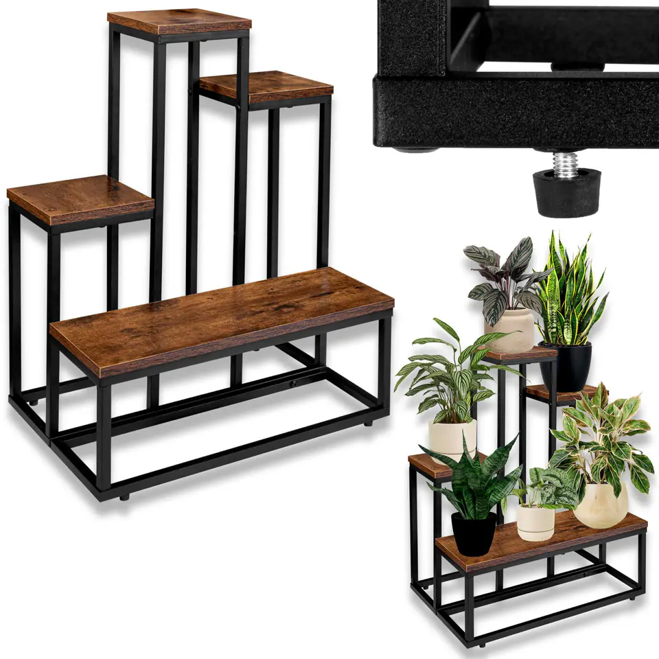 Kwietnik stojący loft ANTIRES RUSTIC stojak na kwiaty w sklepie Wasserman.eu