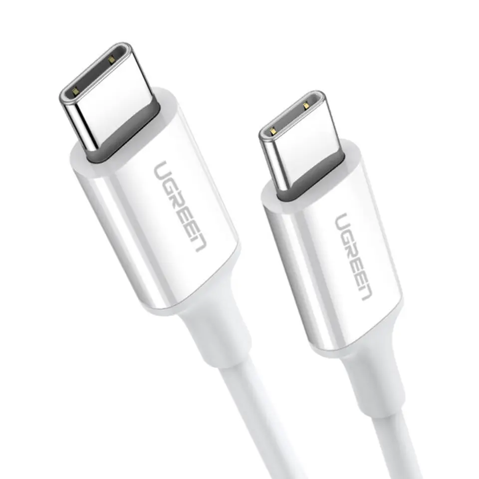 ⁨USB-C to USB-C Cable ugreen US264, 60W, 0.5m (white)⁩ at Wasserman.eu