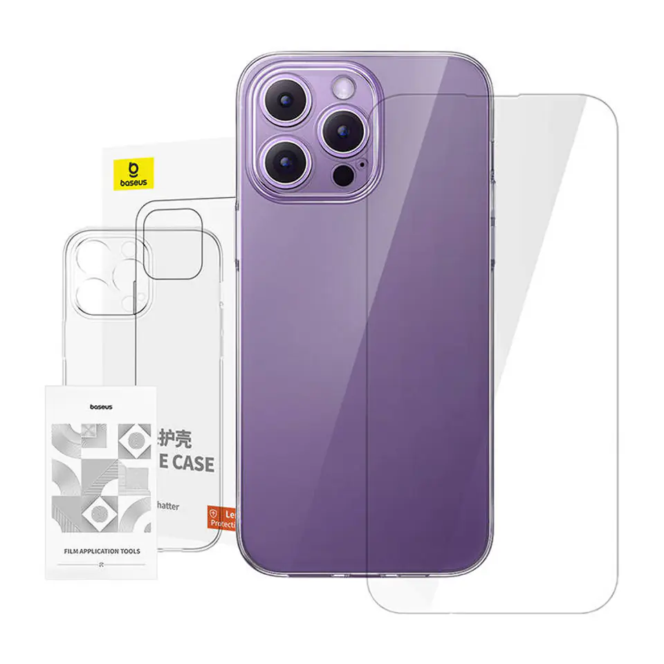 ⁨Przeźroczyste etui Baseus iPhone 14 ProMax + szkło hartowane⁩ w sklepie Wasserman.eu