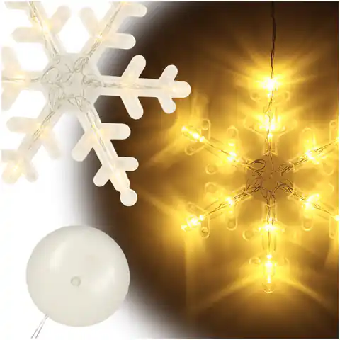 ⁨Lampki LED wisząca dekoracja świąteczna śnieżynka 45cm 10 LED⁩ w sklepie Wasserman.eu