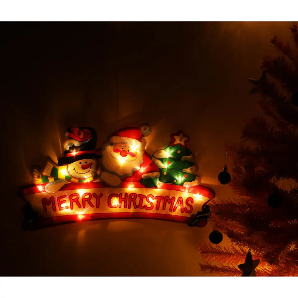 ⁨Lampki LED wisząca dekoracja okna świąteczna Merry Christmas XXL 45cm⁩ w sklepie Wasserman.eu