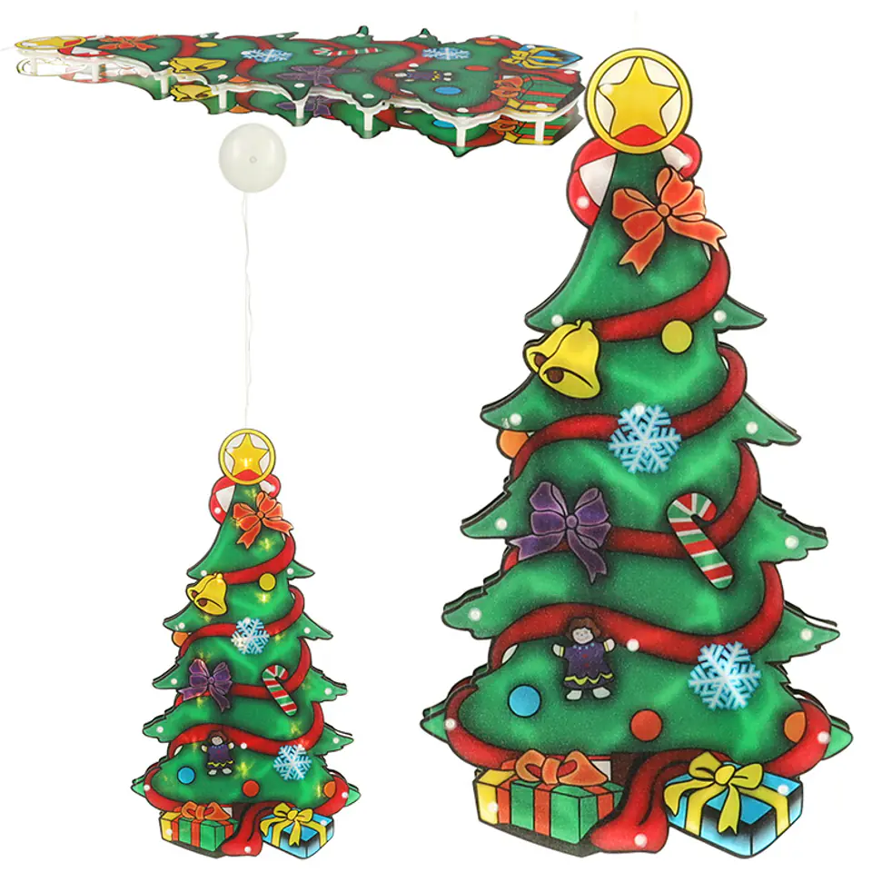 ⁨Lampki LED wisząca dekoracja okna świąteczna choinka XXL 45cm⁩ w sklepie Wasserman.eu