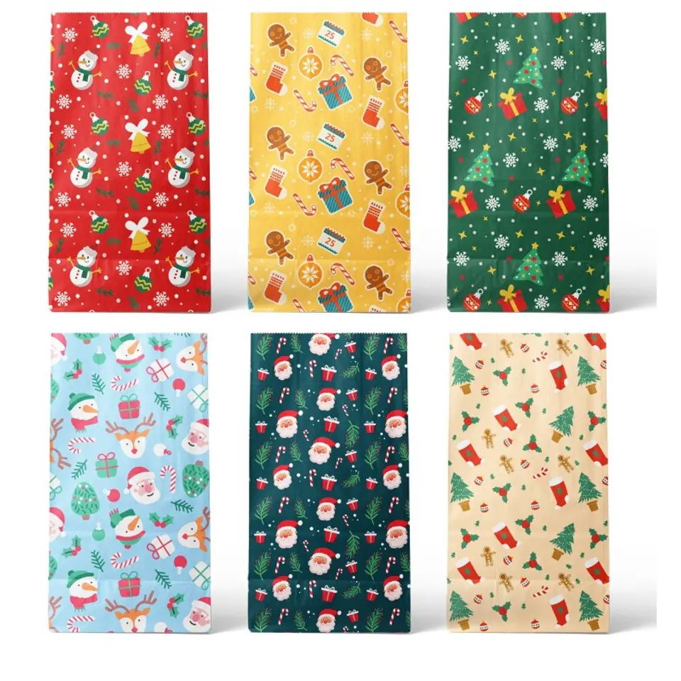 ⁨Torebka OZDOBNA, Zestaw 6 sztuk PREZENTOWA 24 x 13 x 8 cm KSN107⁩ w sklepie Wasserman.eu