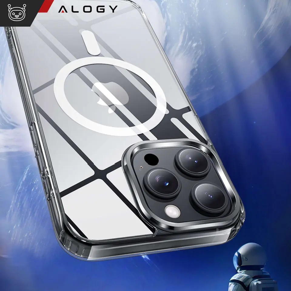 ⁨Etui do iPhone 15 Pro MagSafe obudowa Hybrid Case Cover Shock Clear Alogy Przezroczyste⁩ w sklepie Wasserman.eu