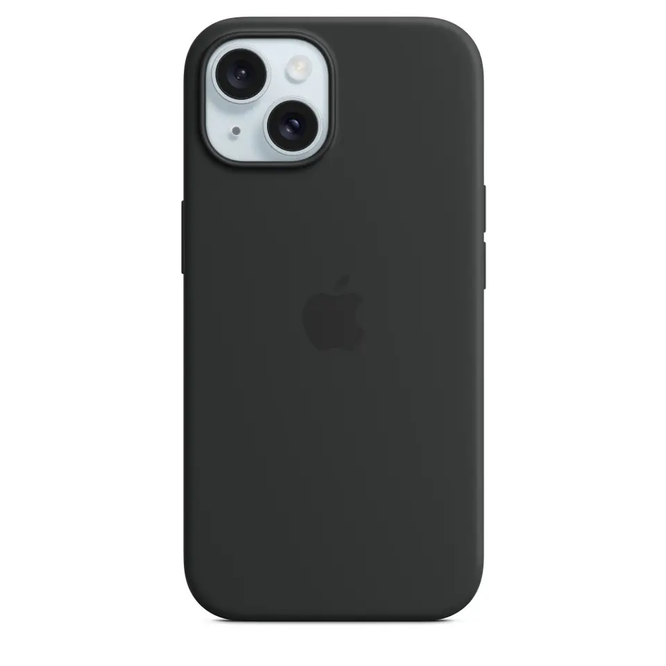 ⁨Apple iPhone 15 Silicone Case with MagSafe - Black⁩ w sklepie Wasserman.eu