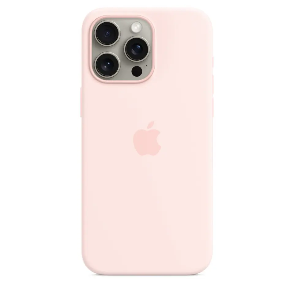 ⁨Apple iPhone 15 Pro Max Silicone Case with MagSafe - Pink⁩ at Wasserman.eu