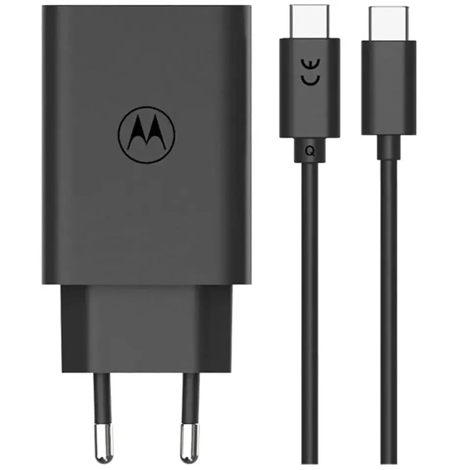 ⁨Motorola Charger TurboPower 68 GaN  w/ 6.5A USB-C cable, Black⁩ at Wasserman.eu