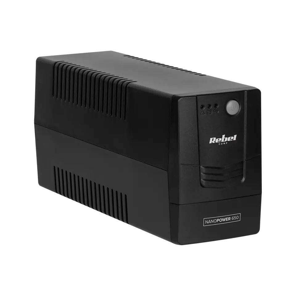 ⁨Zasilacz awaryjny komputerowy UPS REBEL model Nanopower 650 ( offline, 650VA / 360W , 230 V , 50Hz )⁩ w sklepie Wasserman.eu