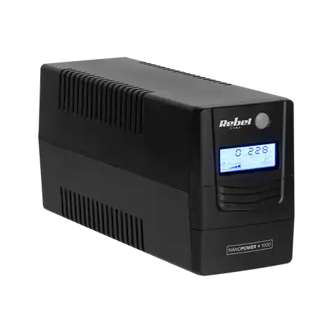 ⁨Rebel Nanopower Plus 1000 UPS | Off-line | Sinusoida| 1000VA | 600W  | LCD | USB⁩ at Wasserman.eu