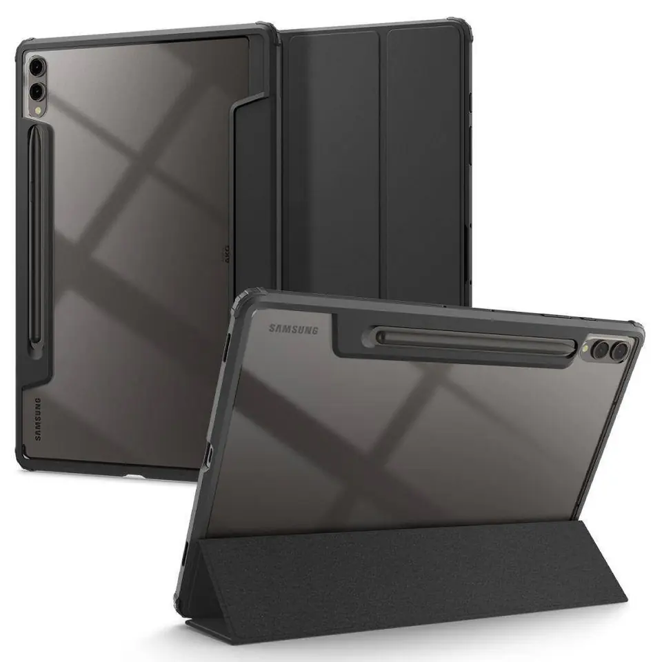 ⁨Etui SAMSUNG GALAXY TAB S9+ 12.4 Spigen Ultra Hybrid Pro czarne⁩ w sklepie Wasserman.eu