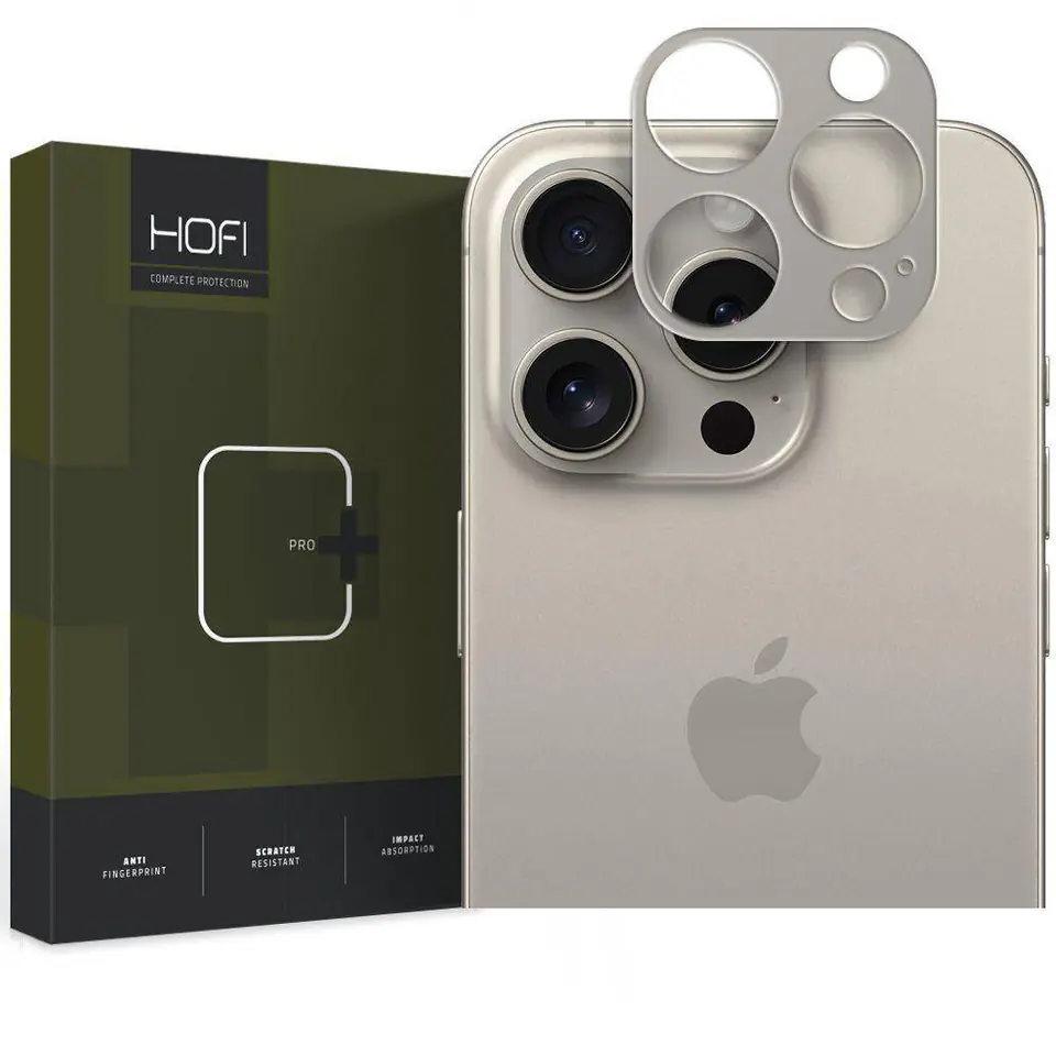 Osłona Aparatu APPLE IPHONE 15 PRO / 15 PRO MAX HOFI AluCam Pro+ Titanium w sklepie Wasserman.eu