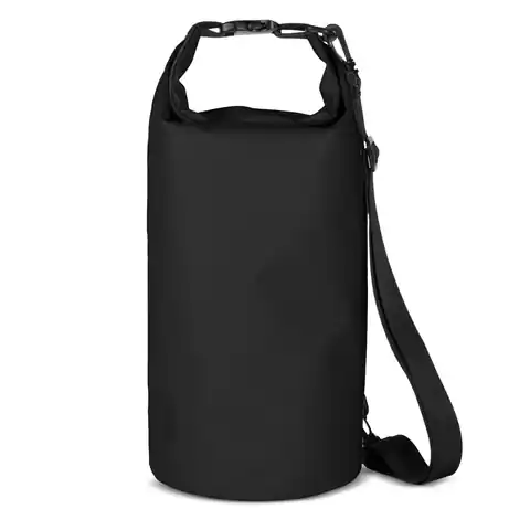 ⁨Worek plecak torba Outdoor PVC turystyczna wodoodporna 10L - czarny⁩ w sklepie Wasserman.eu