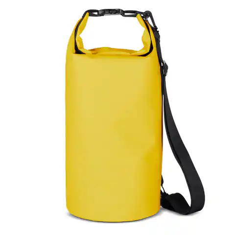 ⁨Worek plecak torba Outdoor PVC turystyczna wodoodporna 10L - żółta⁩ w sklepie Wasserman.eu